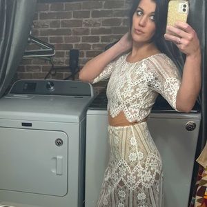 For Love and Lemons Illusion Dress Small